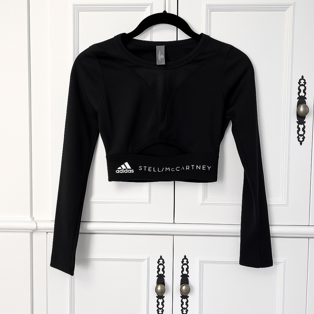 Adidas by Stella McCartney Black Long Sleeve Crop Top